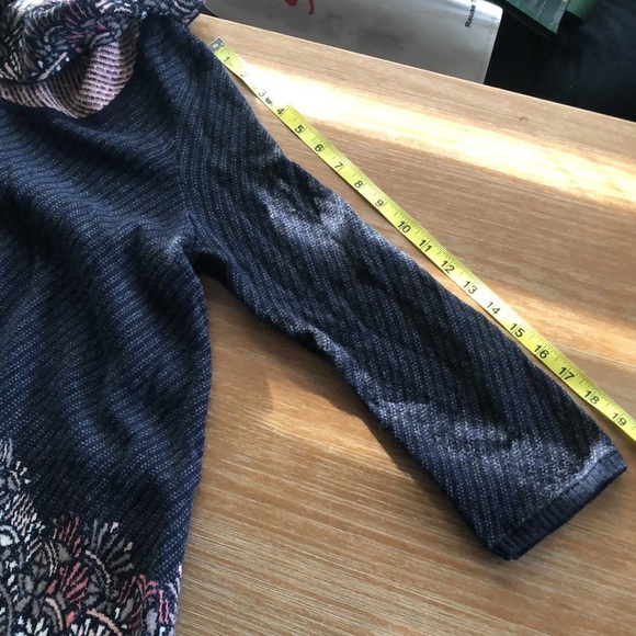 Anthropologie Moth Imperial Garden Cowl Neck Sweater Dress Tunic Womens Size S - Picture 14 of 14